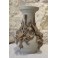 Vase en grès hirondelles et mascarons Sarreguemines, fin 19ème siècle