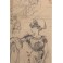 Dessin 'Femme en costume de bain' Alfred Grévin (1827-1892)